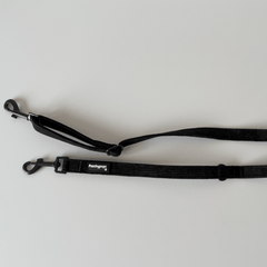 Out - 'Dora' Black Corduroy Adjustable Lead - PoochyPups - Dog Harnesses & Toys