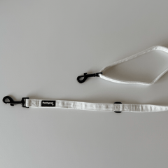 Out - 'Dora' White Corduroy Adjustable Lead - PoochyPups - Dog Harnesses & Toys