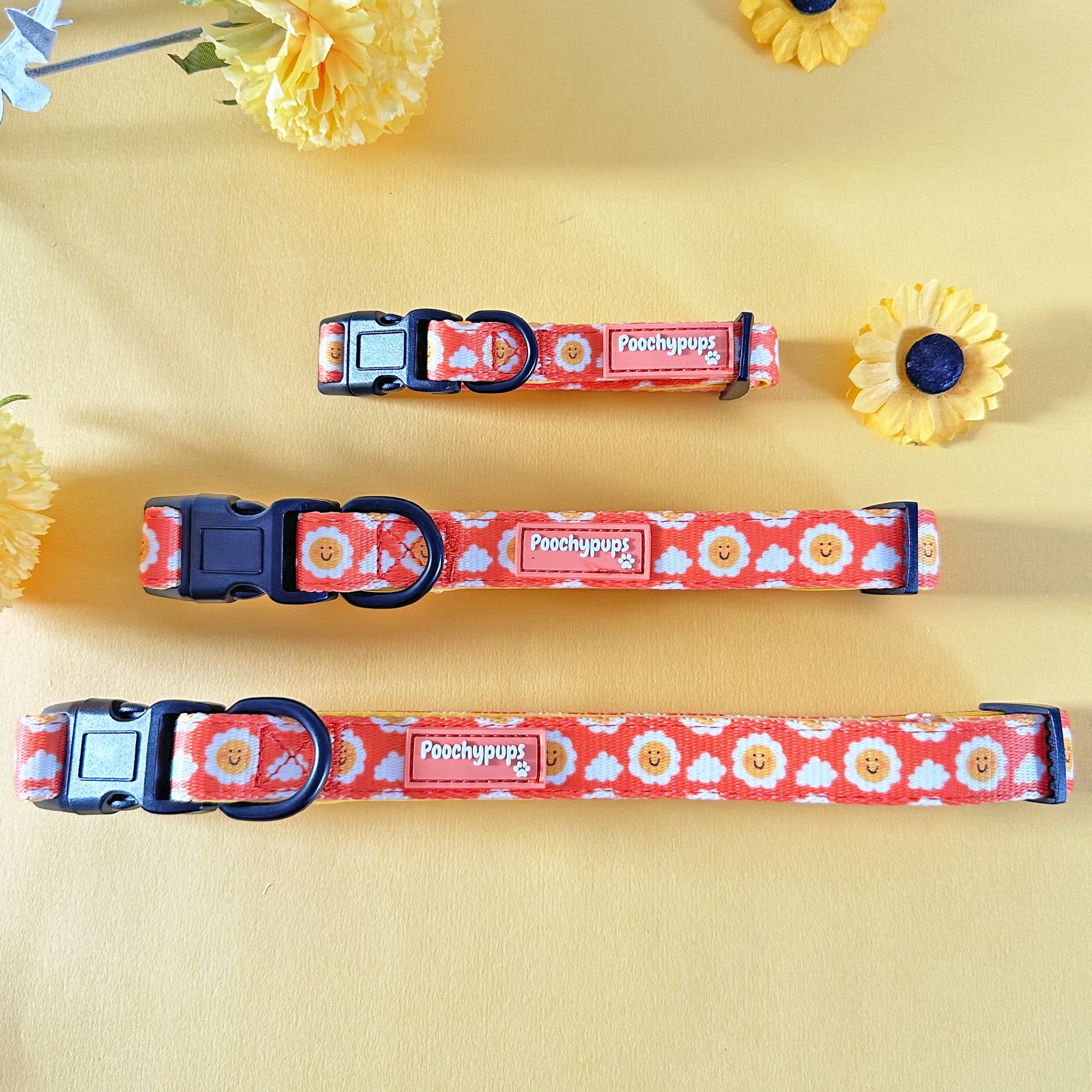 Smiley Sun Adjustable Dog Collar - PoochyPups - Dog Harnesses & Toys