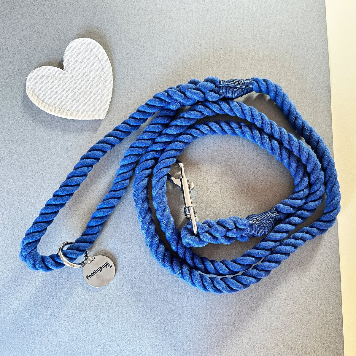 Blue Rope Lead - PoochyPups - Dog Harnesses & Toys