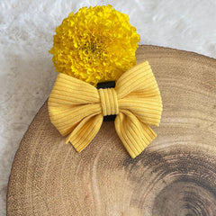 Lemon Cord Bow - PoochyPups - Dog Harnesses & Toys