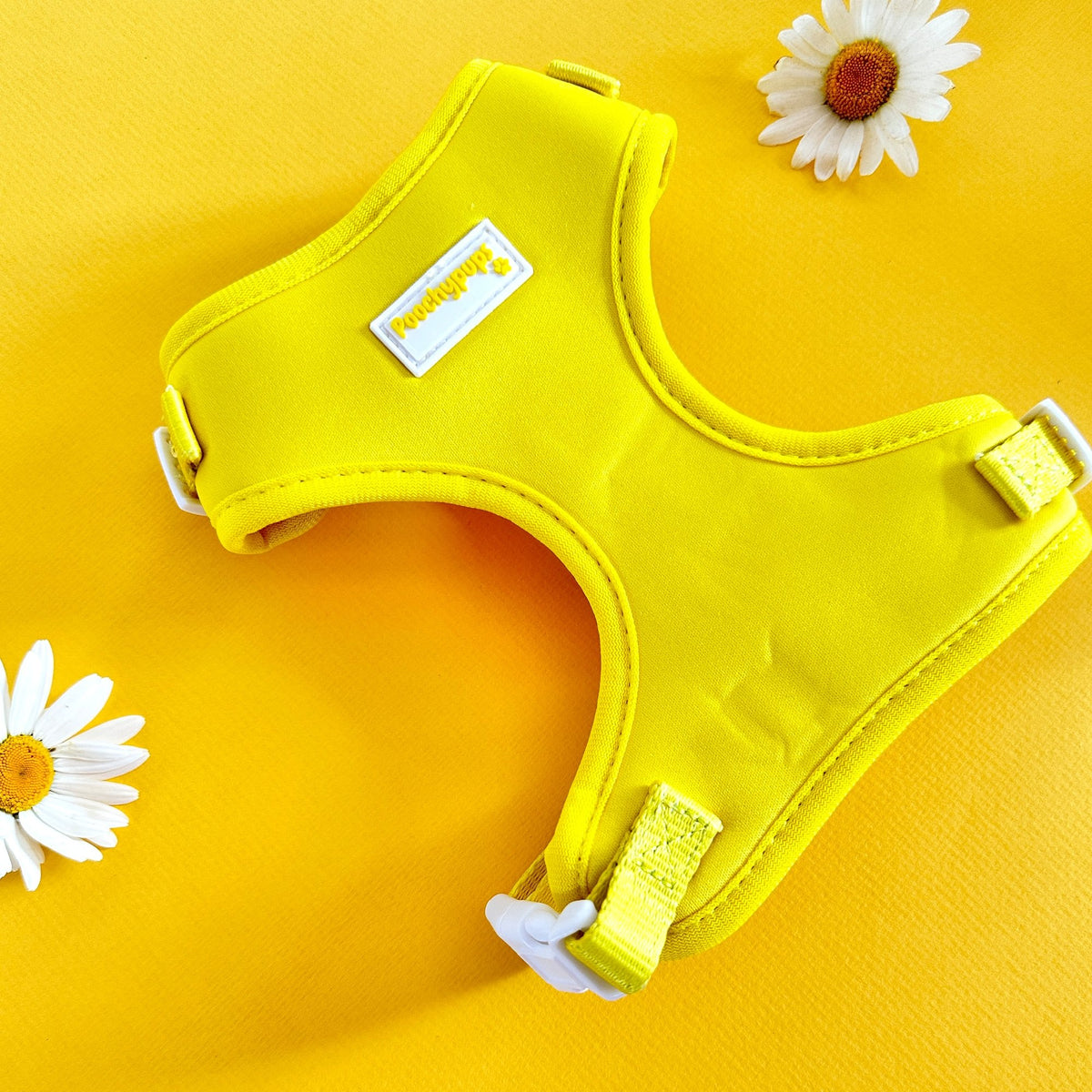 Summer Yellow Adjustable Dog Harness - PoochyPups - Dog Harnesses & Toys